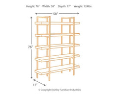 Starmore 76" Bookcase - furniture place usa
