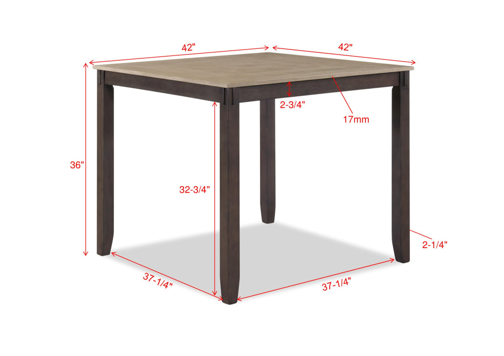 BRANSON 5PK COUNTER HT LIGHT BROWN - furniture place usa