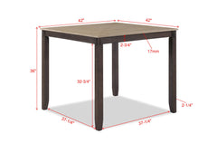 BRANSON 5PK COUNTER HT LIGHT BROWN - furniture place usa