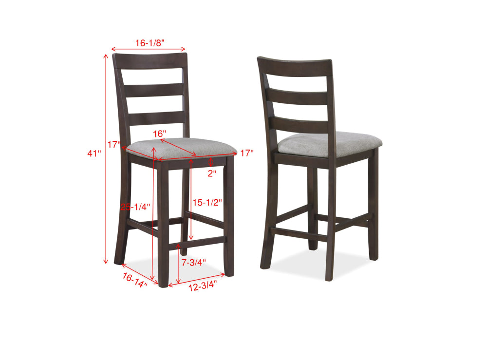 BRANSON 5PK COUNTER HT LIGHT BROWN - furniture place usa