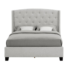 EVA KING HEADBOARD/FOOTBOARD -DOVE, EVA KING/ RAIL -GREY - furniture place usa