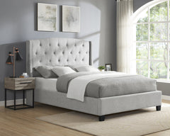 EVA KING HEADBOARD/FOOTBOARD -DOVE, EVA KING/ RAIL -GREY - furniture place usa