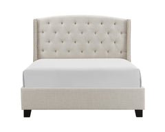EVA QUEEN HEADBOARD/FOOTBOARD-IVORY, EVA /QUEEN RAIL -DOVE - furniture place usa