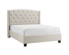 EVA QUEEN HEADBOARD/FOOTBOARD-IVORY, EVA /QUEEN RAIL -DOVE - furniture place usa