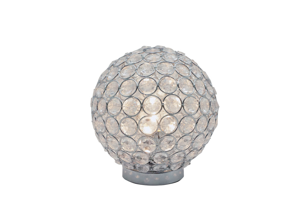 CRYSTAL GLOBE TABLE LAMP - furniture place usa
