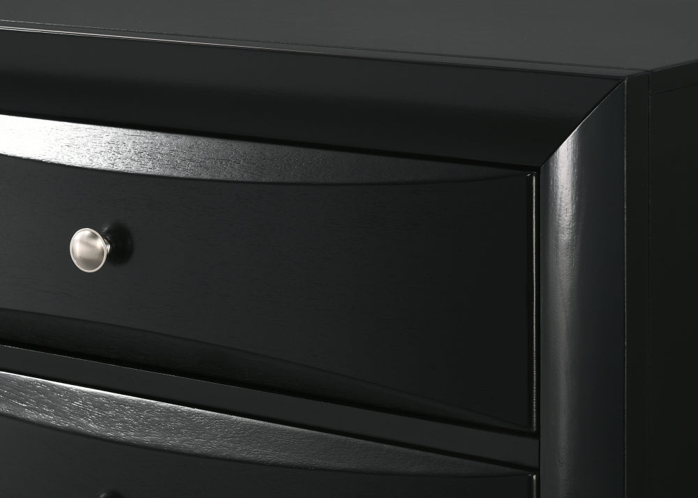 FALLON KING HB(LED) FB BLACK, FALLON KING RAIL BLACK - furniture place usa