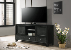 LYSSA TV STAND - BLACK - furniture place usa