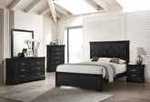 AMALIA KING HEAD/FOOTBOARD BLACK, AMALIA KING/ RAIL BLACK - furniture place usa