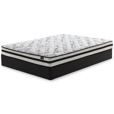 8 Inch Chime Innerspring King Mattress in a Box with Head-Foot Model Better King Adjustable Base - furniture place usa