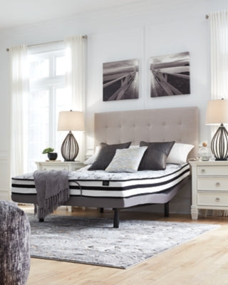 8 Inch Chime Innerspring King Mattress in a Box with Head-Foot Model Best King Adjustable Base - furniture place usa