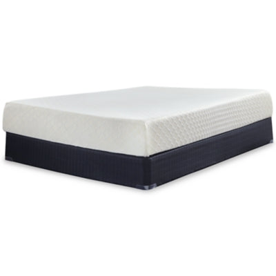 10 Inch Chime Memory Foam Queen Mattress in a Box with Head-Foot Model-Good Queen Adjustable Base - furniture place usa