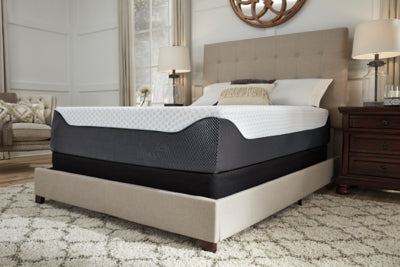 14 Inch Chime Elite King Memory Foam Mattress in a Box with Head-Foot Model Better King Adjustable Base - furniture place usa