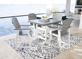 Transville Outdoor Counter Height Dining Table and 4 Barstools - PKG013814 - furniture place usa