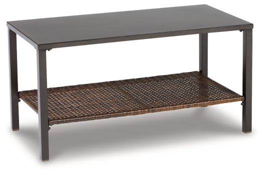 Zariyah Outdoor Love/Chairs/Table Set (Set of 4) - furniture place usa