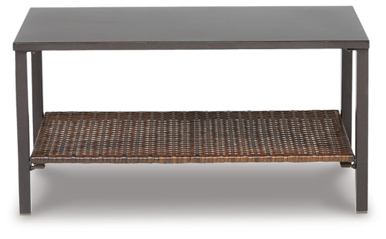 Zariyah Outdoor Love/Chairs/Table Set (Set of 4) - furniture place usa