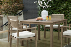 Aria Plains Outdoor Dining Table and 4 Chairs - furniture place usa