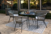 Palm Bliss Outdoor Dining Table and 4 Chairs - furniture place usa