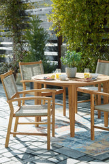 Janiyah Outdoor Dining Table and 4 Chairs - PKG013835 - furniture place usa