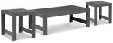 Amora Outdoor Coffee Table with 2 End Tables - furniture place usa