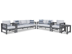 Amora Outdoor Sofa, Loveseat and 2 Lounge Chairs with End Table - furniture place usa