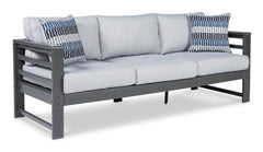 Amora Outdoor Sofa, Loveseat and 2 Lounge Chairs with Coffee Table and End Table - furniture place usa