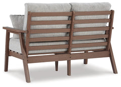 Emmeline Outdoor Loveseat with Coffee Table - furniture place usa