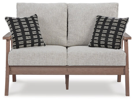 Emmeline Outdoor Loveseat with Coffee Table - furniture place usa