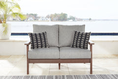 Emmeline Outdoor Loveseat with Coffee Table - furniture place usa
