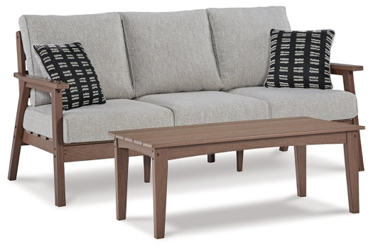 Emmeline Outdoor Sofa with Coffee Table - furniture place usa