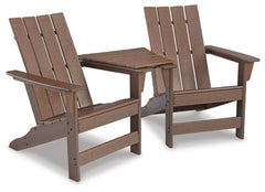 Emmeline 2 Adirondack Chairs with Tete-A-Tete Table Connector - furniture place usa