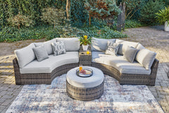 Harbor Court 3-Piece Outdoor Sectional with Ottoman - furniture place usa
