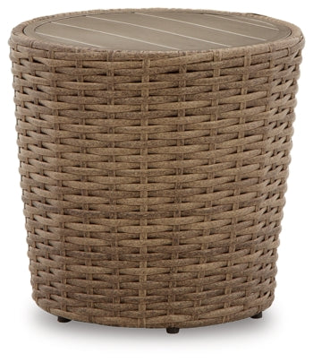 Sandy Bloom Outdoor End Table - furniture place usa