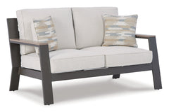Tropicava Outdoor Loveseat and 2 Lounge Chairs with Coffee Table and 2 End Tables - furniture place usa