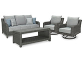 Elite Park Outdoor Sofa, 2 Lounge Chairs and Coffee Table - furniture place usa