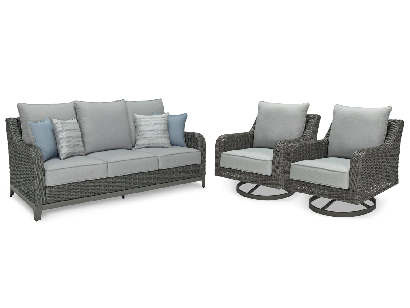 Elite Park Outdoor Sofa with 2 Lounge Chairs - furniture place usa