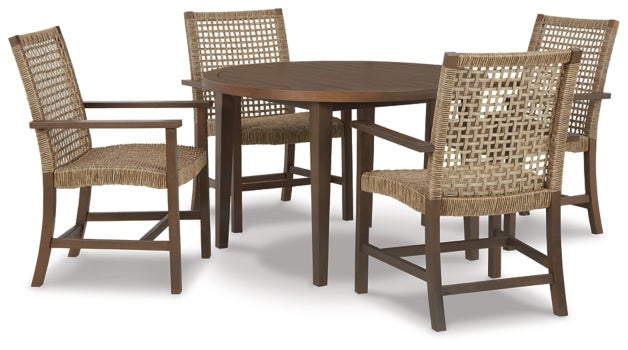 Germalia Outdoor Dining Table and 4 Chairs - furniture place usa