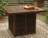 Paradise Trail Bar Table with Fire Pit - furniture place usa