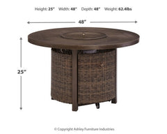 Paradise Trail Fire Pit Table - furniture place usa