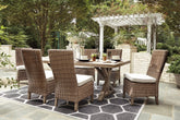 Beachcroft Outdoor Dining Table and 6 Chairs - PKG000280 - furniture place usa
