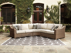 Beachcroft 5-Piece Outdoor Sectional with Coffee Table - furniture place usa