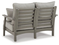 Visola Outdoor Loveseat with Cushion - furniture place usa