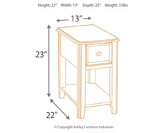 Breegin Chairside End Table - furniture place usa