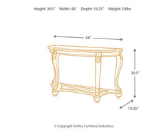 Norcastle Sofa/Console Table - furniture place usa