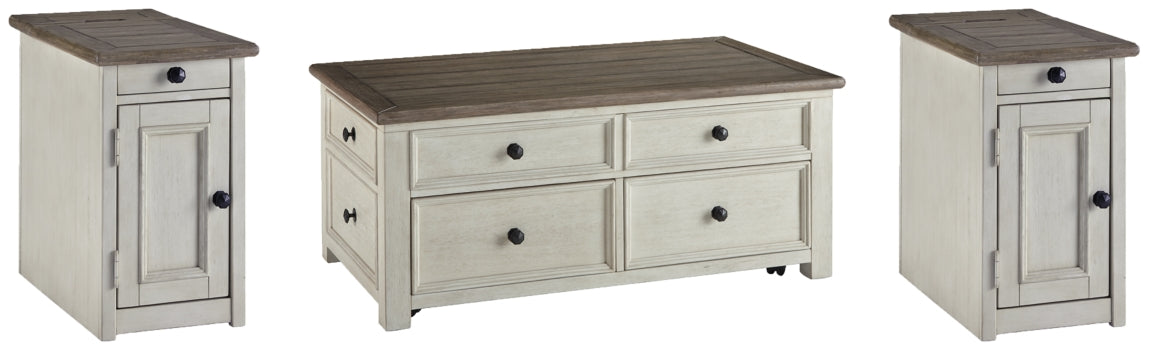 Bolanburg Coffee Table and 2 Chairside End Tables - furniture place usa