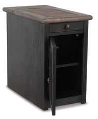 Tyler Creek Chairside End Table with USB Ports & Outlets - furniture place usa