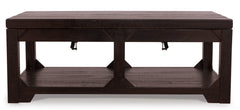 Rogness Coffee Table with Lift Top - furniture place usa
