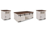 Wystfield Coffee Table with 2 End Tables - PKG010579 - furniture place usa