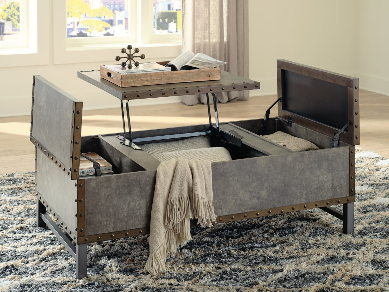 Derrylin Lift-Top Coffee Table - furniture place usa