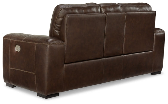 Alessandro Power Reclining Loveseat with Console - furniture place usa