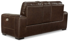 Alessandro Power Reclining Loveseat with Console - furniture place usa